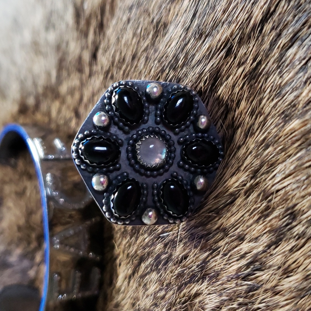 Silver Moonstone Ring